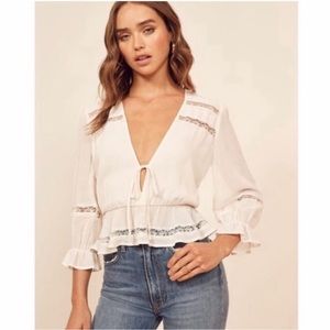 Reformation Emily top lace XS